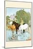 Farmer's Boy Waters His Horses-Randolph Caldecott-Mounted Art Print