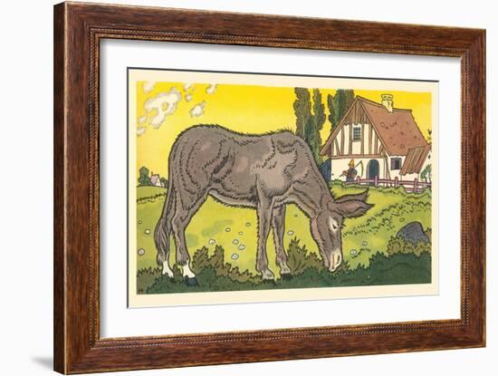 Farmer's Donkey-Hauman-Framed Art Print