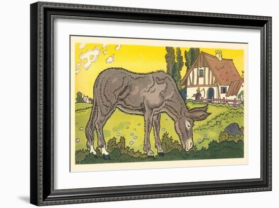 Farmer's Donkey-Hauman-Framed Art Print
