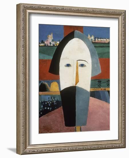 Farmer's Head-Kasimir Malevich-Framed Giclee Print