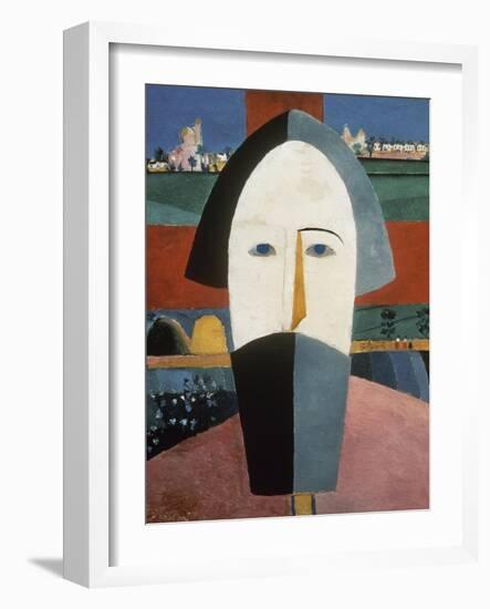 Farmer's Head-Kasimir Malevich-Framed Giclee Print