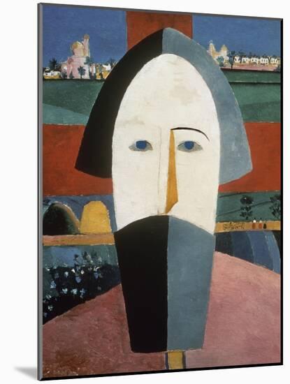 Farmer's Head-Kasimir Malevich-Mounted Giclee Print