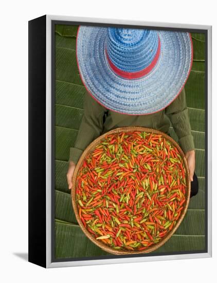 Farmer Selling Chilies, Isan region, Thailand-Gavriel Jecan-Framed Premier Image Canvas