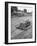 Farmer Using Jeep as a Cultivator in Demonstration of Postwar Uses for Military Vehicles-null-Framed Photographic Print