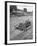 Farmer Using Jeep as a Cultivator in Demonstration of Postwar Uses for Military Vehicles-null-Framed Photographic Print