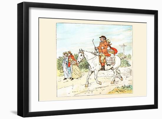 Farmer Went a Trotting on His Gray Mare-Randolph Caldecott-Framed Art Print