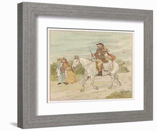 Farmer Went Trotting Upon His Grey Mare Bumpety Bumpety Bump-Randolph Caldecott-Framed Art Print