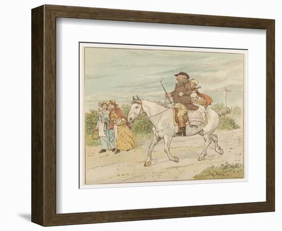 Farmer Went Trotting Upon His Grey Mare Bumpety Bumpety Bump-Randolph Caldecott-Framed Art Print
