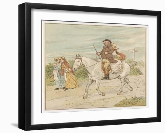 Farmer Went Trotting Upon His Grey Mare Bumpety Bumpety Bump-Randolph Caldecott-Framed Art Print