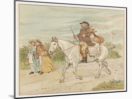 Farmer Went Trotting Upon His Grey Mare Bumpety Bumpety Bump-Randolph Caldecott-Mounted Art Print