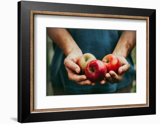 Farmer with Apples-mythja-Framed Photographic Print