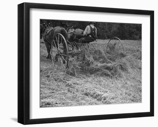 Farmer Working in Field-null-Framed Photographic Print