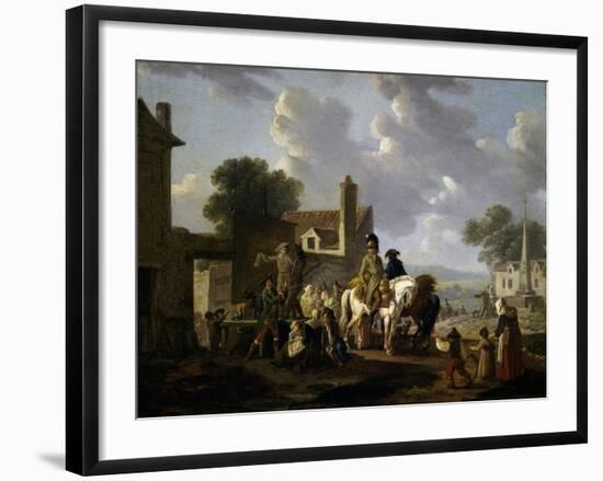 Farmers and Riders Attending Pantomime-Philippe Debucourt-Framed Giclee Print