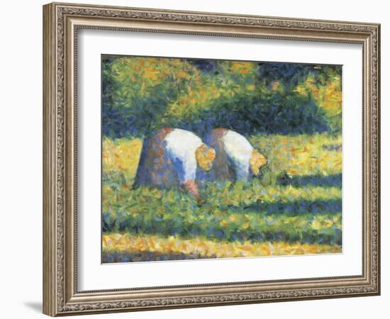 Farmers at Work, 1882-Georges Seurat-Framed Giclee Print