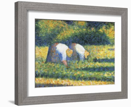 Farmers at Work, 1882-Georges Seurat-Framed Giclee Print