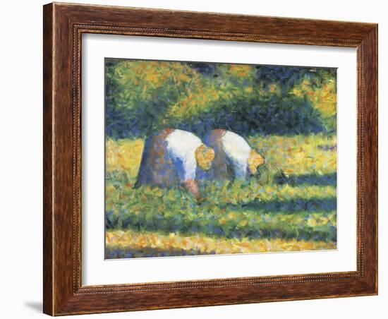 Farmers at Work, 1882-Georges Seurat-Framed Giclee Print