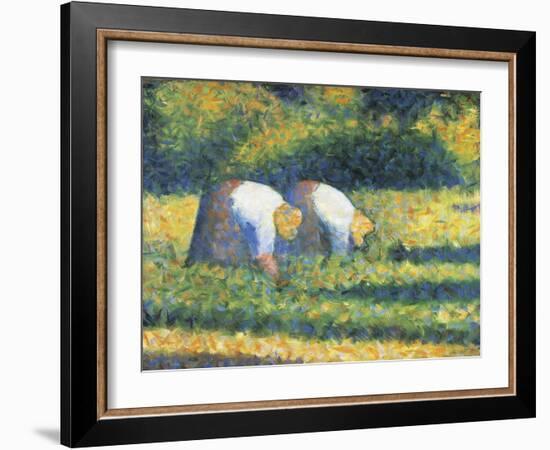 Farmers at Work, 1882-Georges Seurat-Framed Giclee Print