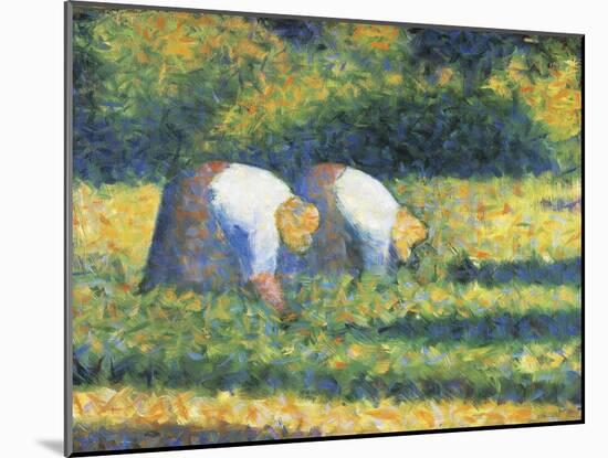 Farmers at Work, 1882-Georges Seurat-Mounted Giclee Print