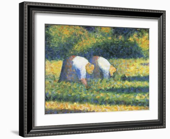 Farmers at Work, 1882-Georges Seurat-Framed Giclee Print