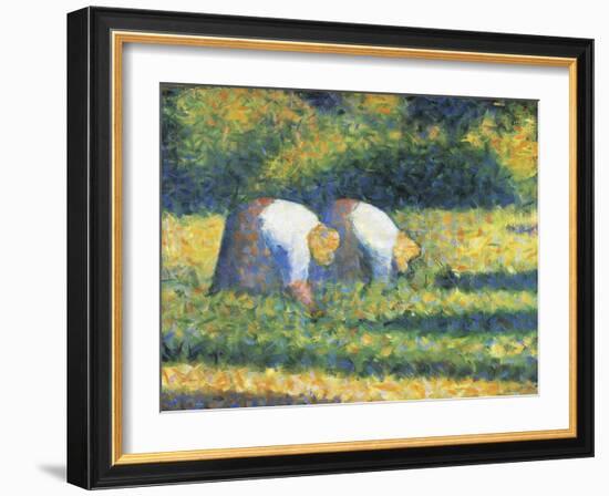 Farmers at Work, 1882-Georges Seurat-Framed Giclee Print