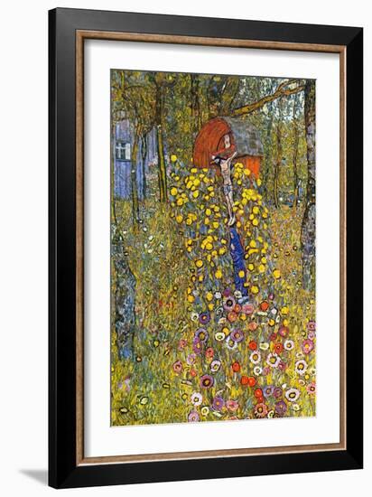 Farmers Garden with Crucifix-Gustav Klimt-Framed Art Print