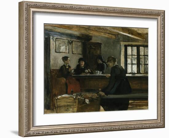 Farmers kitchen by Harriet Backer-Gerhard Peter Frantz Vilhelm Munthe-Framed Giclee Print