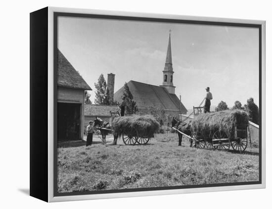 Farmers Paying Tithes with Hay-John Phillips-Framed Premier Image Canvas