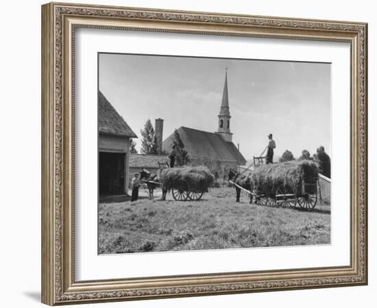 Farmers Paying Tithes with Hay-John Phillips-Framed Photographic Print