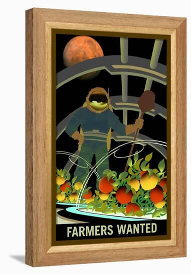 Farmers Wanted-NASA-Framed Stretched Canvas