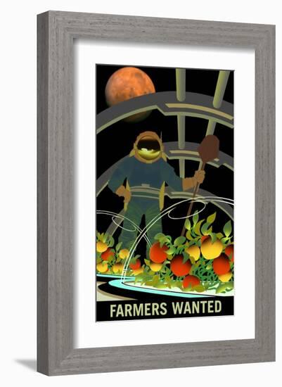 Farmers Wanted-NASA-Framed Art Print