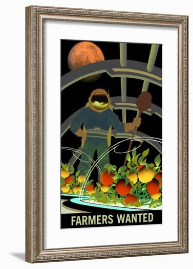 Farmers Wanted-NASA-Framed Art Print