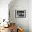 Farmers Working in Dairy Barn-null-Framed Photographic Print displayed on a wall