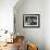 Farmers Working in Dairy Barn-null-Framed Photographic Print displayed on a wall