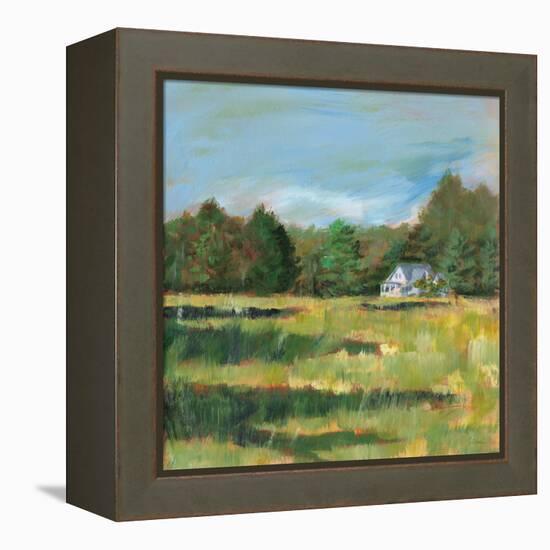 Farmhouse Across the Meadow-Sue Schlabach-Framed Stretched Canvas