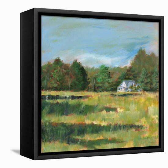 Farmhouse Across the Meadow-Sue Schlabach-Framed Stretched Canvas