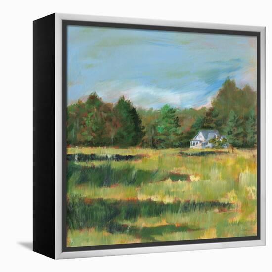 Farmhouse Across the Meadow-Sue Schlabach-Framed Stretched Canvas