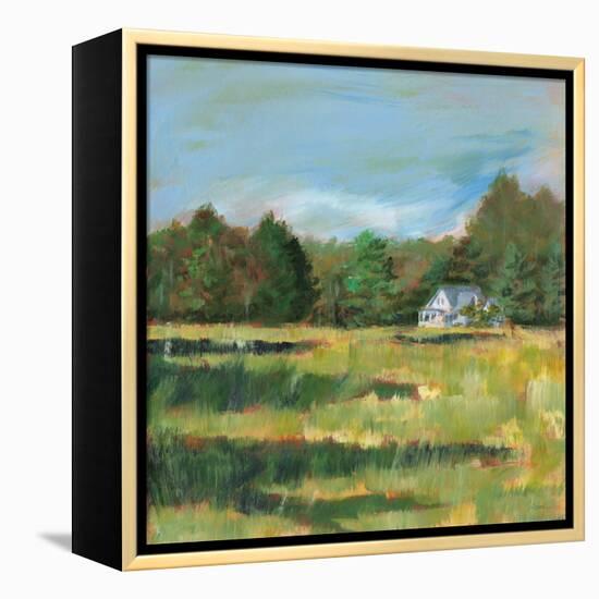Farmhouse Across the Meadow-Sue Schlabach-Framed Stretched Canvas