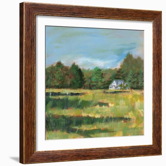 Farmhouse Across the Meadow-Sue Schlabach-Framed Premium Giclee Print