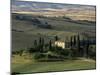 Farmhouse and Cypress Tres in the Earning Morning, San Quirico d'Orcia, Tuscany, Italy-Ruth Tomlinson-Mounted Photographic Print