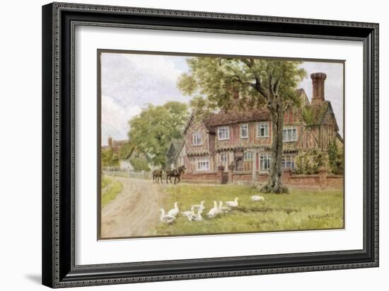 Farmhouse at Brent Eleigh Suffolk-A.r. Quinton-Framed Art Print