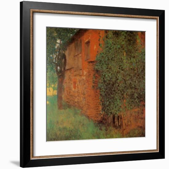 Farmhouse at Kammer-Gustav Klimt-Framed Art Print