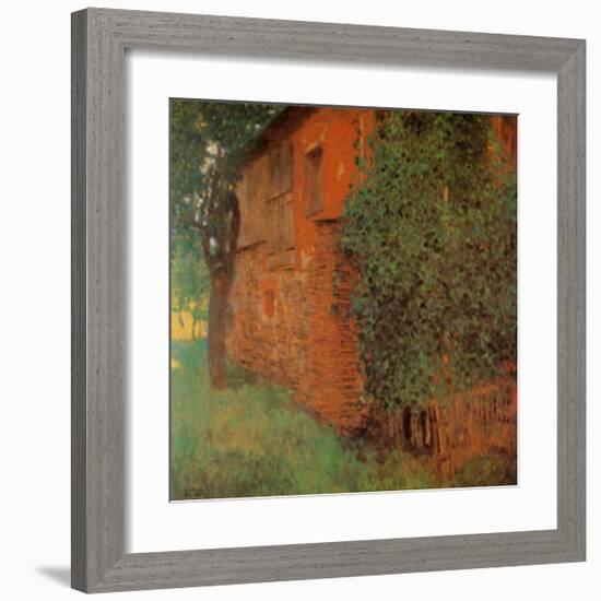 Farmhouse at Kammer-Gustav Klimt-Framed Art Print