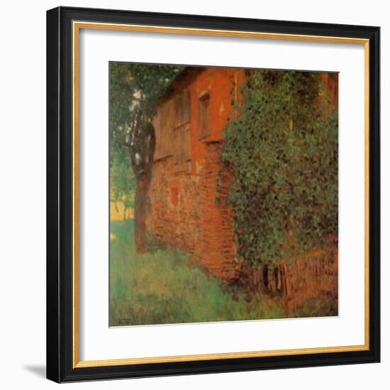 Farmhouse at Kammer-Gustav Klimt-Framed Art Print