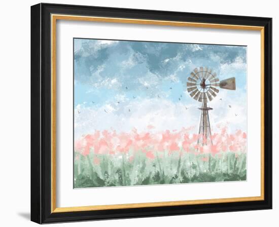 Farmhouse Floral-Melody Hogan-Framed Art Print