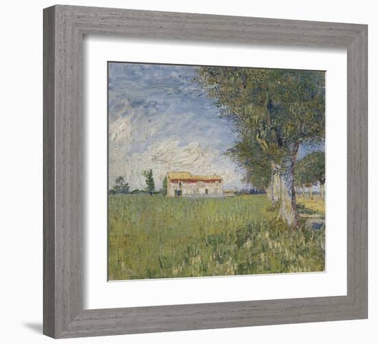 Farmhouse in a Wheat Field, 1888-Vincent van Gogh-Framed Giclee Print