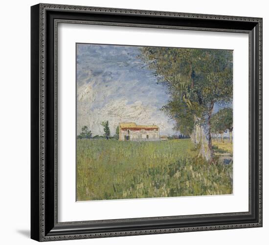 Farmhouse in a Wheat Field, 1888-Vincent van Gogh-Framed Giclee Print