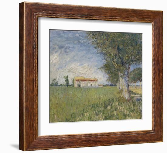 Farmhouse in a Wheat Field, 1888-Vincent van Gogh-Framed Giclee Print