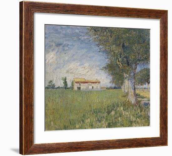 Farmhouse in a Wheat Field, 1888-Vincent van Gogh-Framed Giclee Print