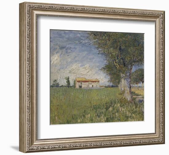 Farmhouse in a Wheat Field, 1888-Vincent van Gogh-Framed Art Print