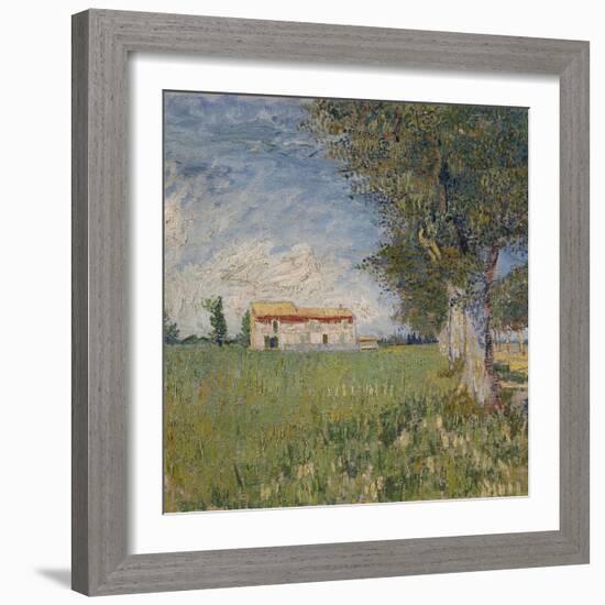 Farmhouse in a Wheat Field, 1888-Vincent van Gogh-Framed Giclee Print